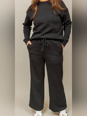 Olive Green Wide-Leg Lounge Set NWT